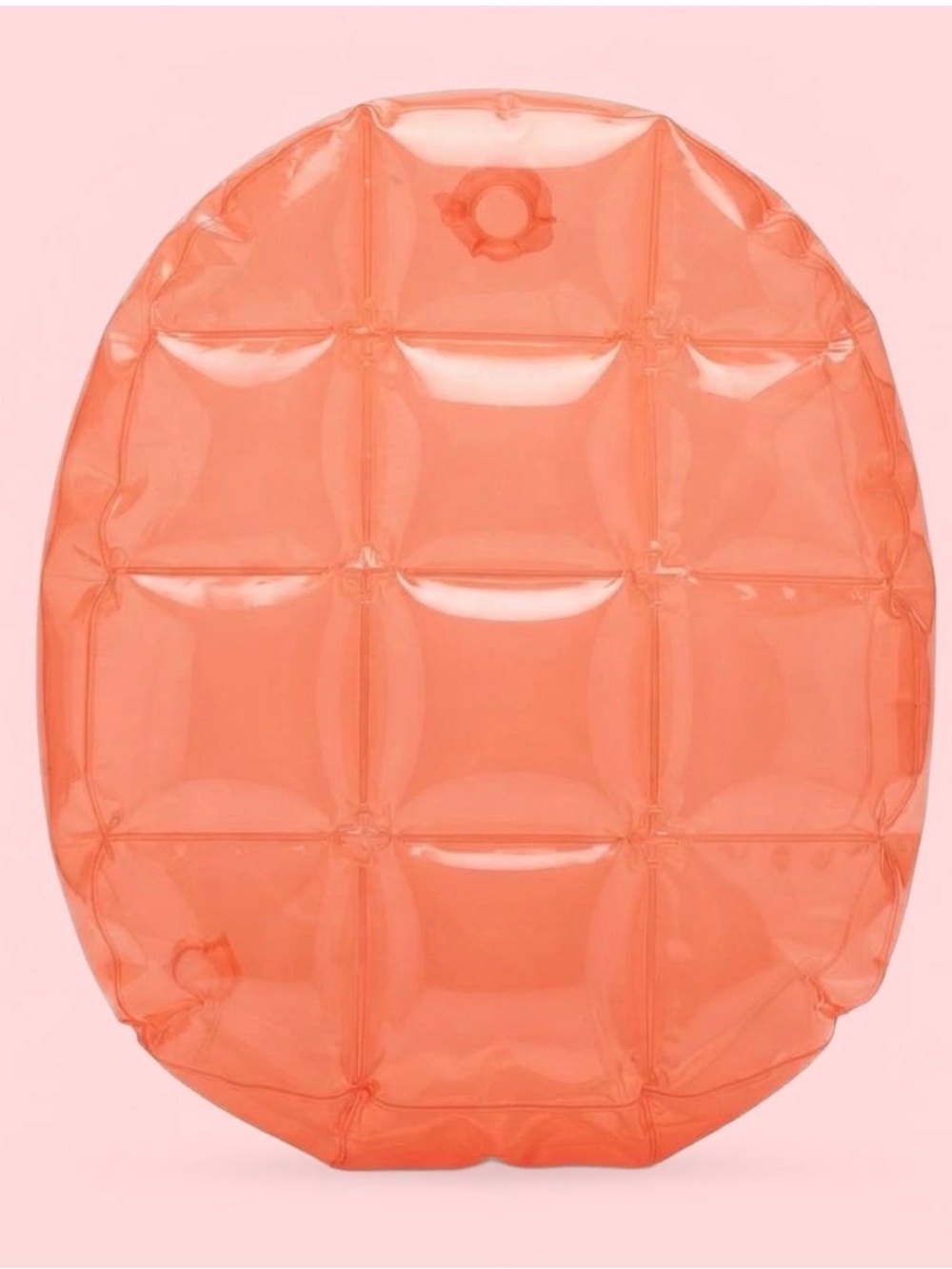 1990s Inflatable Bubble Backpack Neon Red PVC Y2K Blow-Up Rave Bag Festival